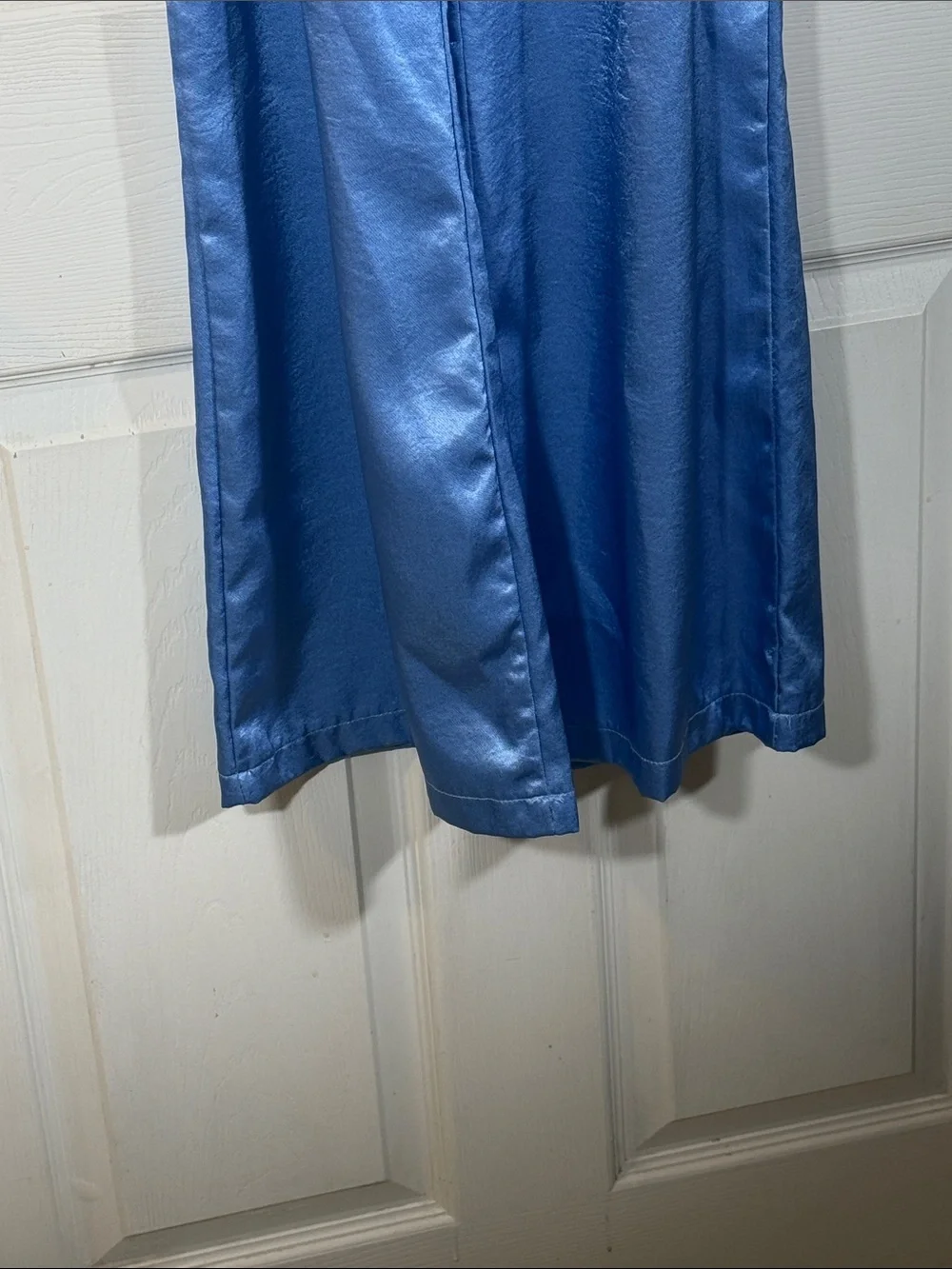 Chloe Sky Blue Satin Pantsuit Set